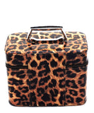 Leopard Printed Faux Leather Vanity Bag