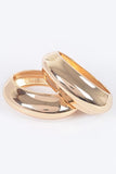 Two Pieces Set Wide Metal Bangle