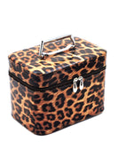 Leopard Printed Faux Leather Vanity Bag